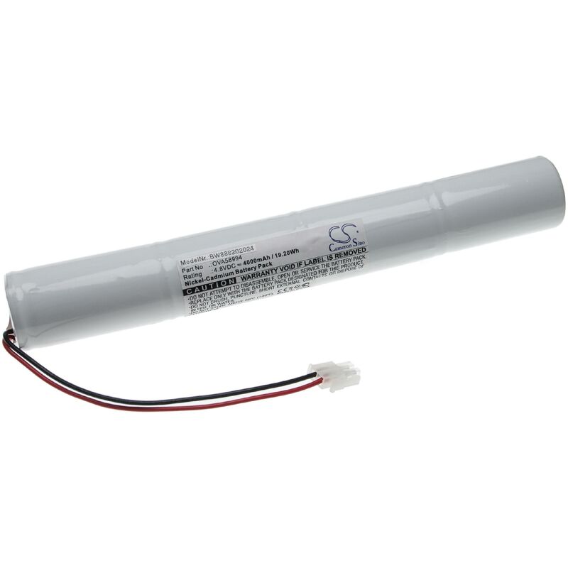 Batterie compatible avec schneider Exiway Class, One, Plus issues/éclairage de secours (4000mAh, 4,8V, NiCd) - Vhbw