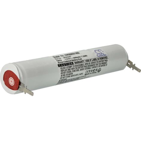 vhbw Batterie compatible avec Schneider OVA58983 éclairage d'issue de secours (2000mAh, 3,6V, NiCd)