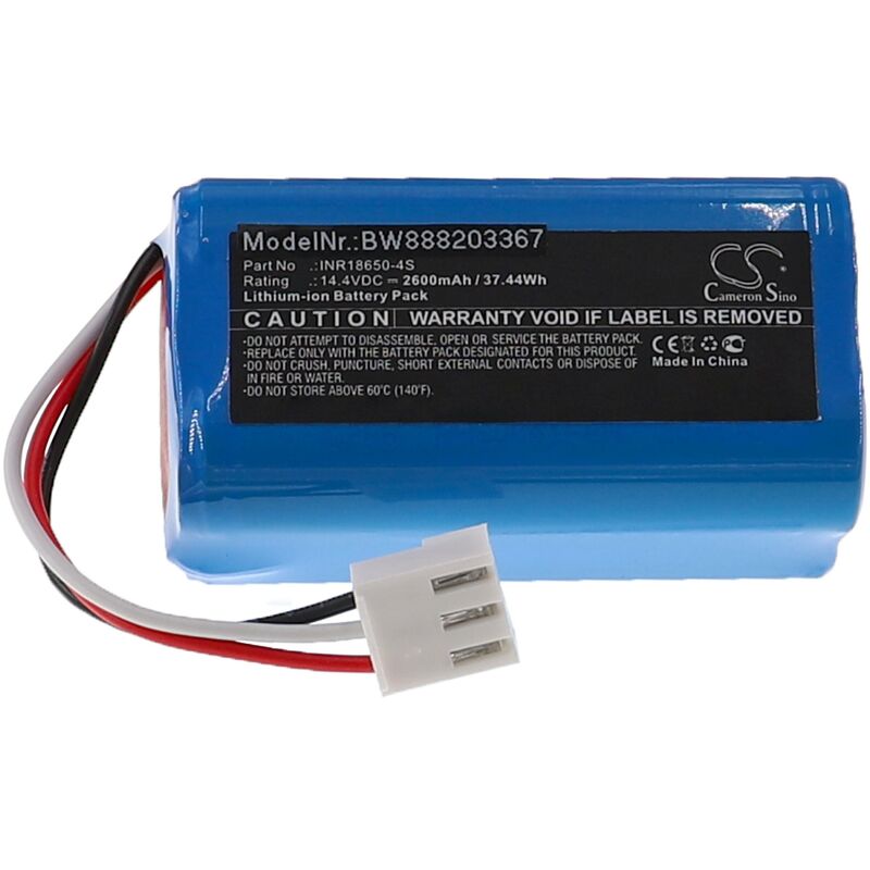 Batterie compatible avec Severin Chill rb 7028, RB-7028 aspirateur, robot électroménager (2600mAh, 14,4V, Li-ion) - Vhbw