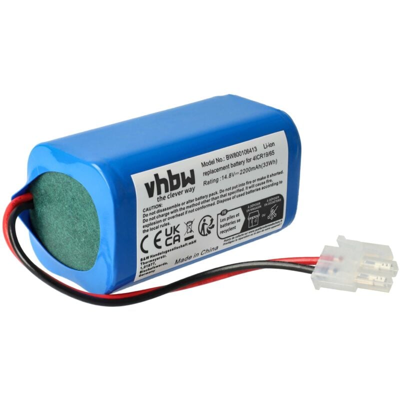 Batterie compatible avec Silvercrest SSRA1 robot électroménager (2200mAh, 14,8V, Li-ion) - Vhbw