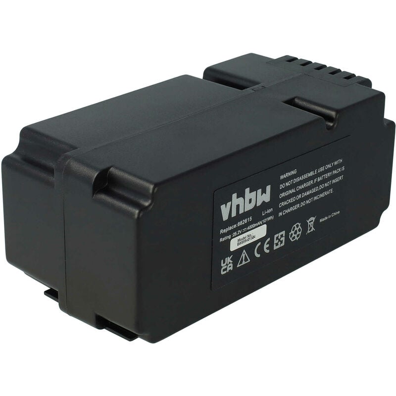 vhbw Batterie compatible avec Smart G-Force SB1200 robot tondeuse (4000mAh, 25,2V, Li-ion)
