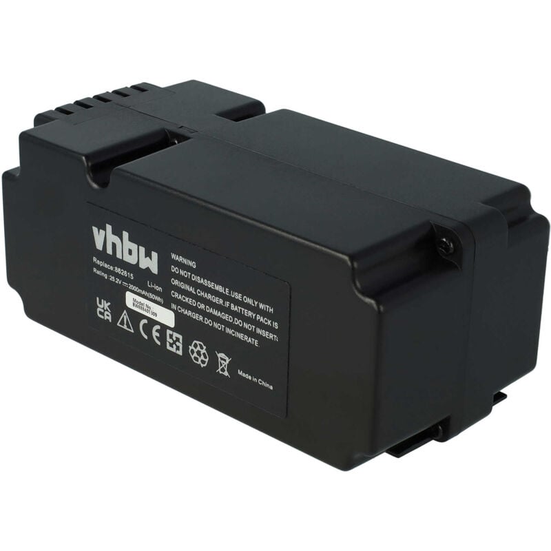Batterie compatible avec Smart G-Force SB1200 tondeuse à gazon (2000mAh, 25,2V, Li-ion) - Vhbw