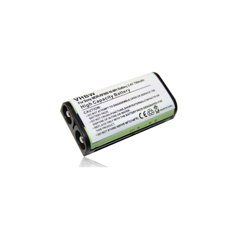 Batterie compatible avec Sony MDR-RF925, MDR-RF925R, MDR-RF970, MDR-RF4000, MDR-RF970R casque audio, écouteurs sans fil (700mAh, 2,4V, NiMH) - Vhbw