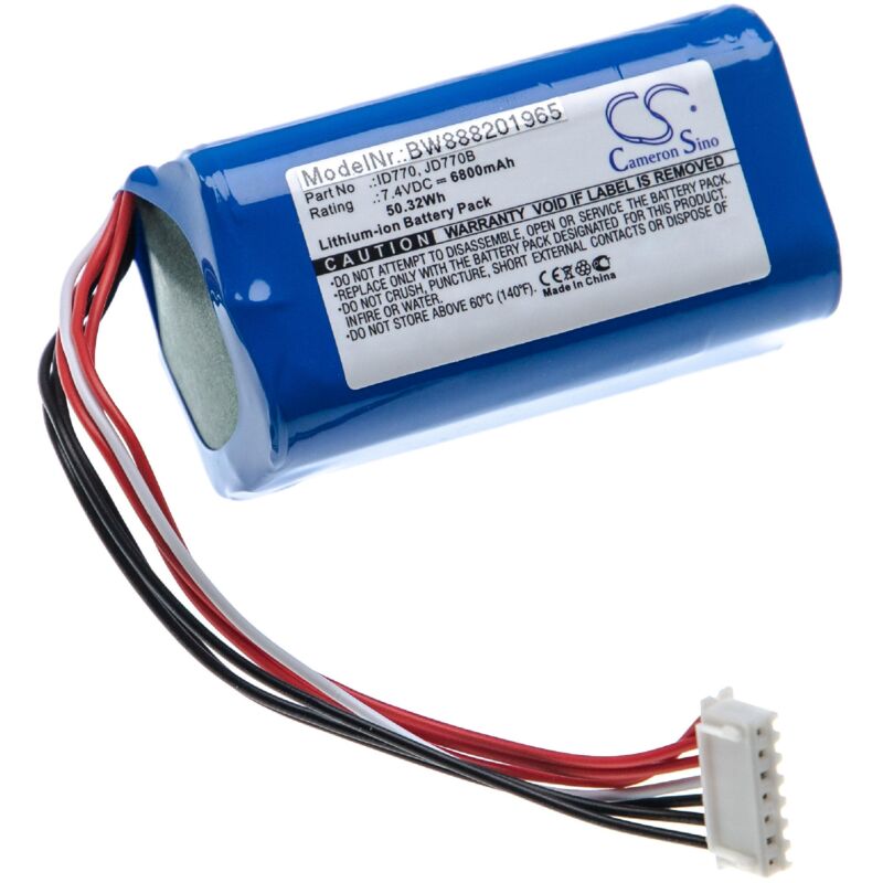 vhbw batterie compatible avec Sony SRS-XB40, SRS-XB41 haut-parleurs, enceintes (6800mAh, 7,4V, Li-ion)