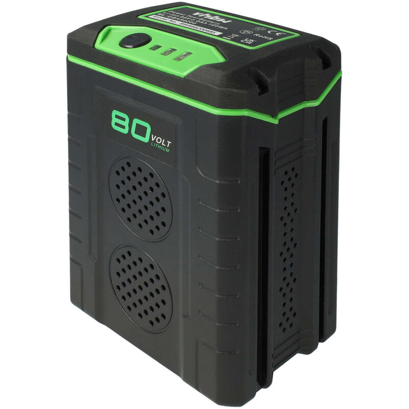 Batterie compatible avec Greenworks GD80BC, GD80BCB, GD80BL, GD80BP, GD80BPB, GD80CS50, GD80HT, GD80LM46SO (2000mAh, 80V, Li-ion, 20 cellules) - Vhbw