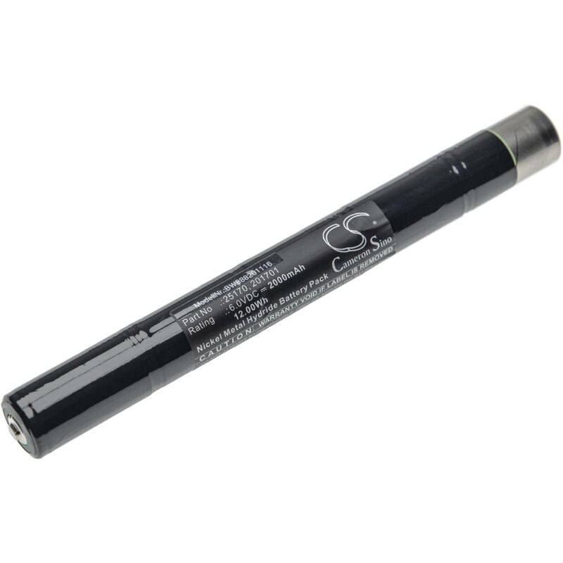 vhbw batterie compatible avec Streamlight SL-15X, SL-20XP lampe de poche frontale (2000mAh, 6V, NiMH)