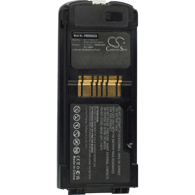 Batterie compatible avec Symbol MC9500, MC9590, MC9596 scanner de code-barre pos (6800mAh, 3,7V, Li-ion) - Vhbw