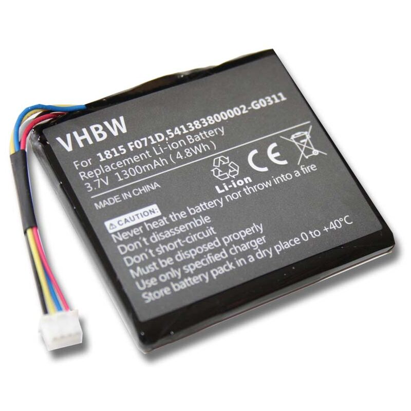 Vhbw - Batterie compatible avec Texas Instruments TI-84 Plus c, TI-84 Plus ce-t calculatrice de poche (1300mAh, 3,7V, Li-ion)