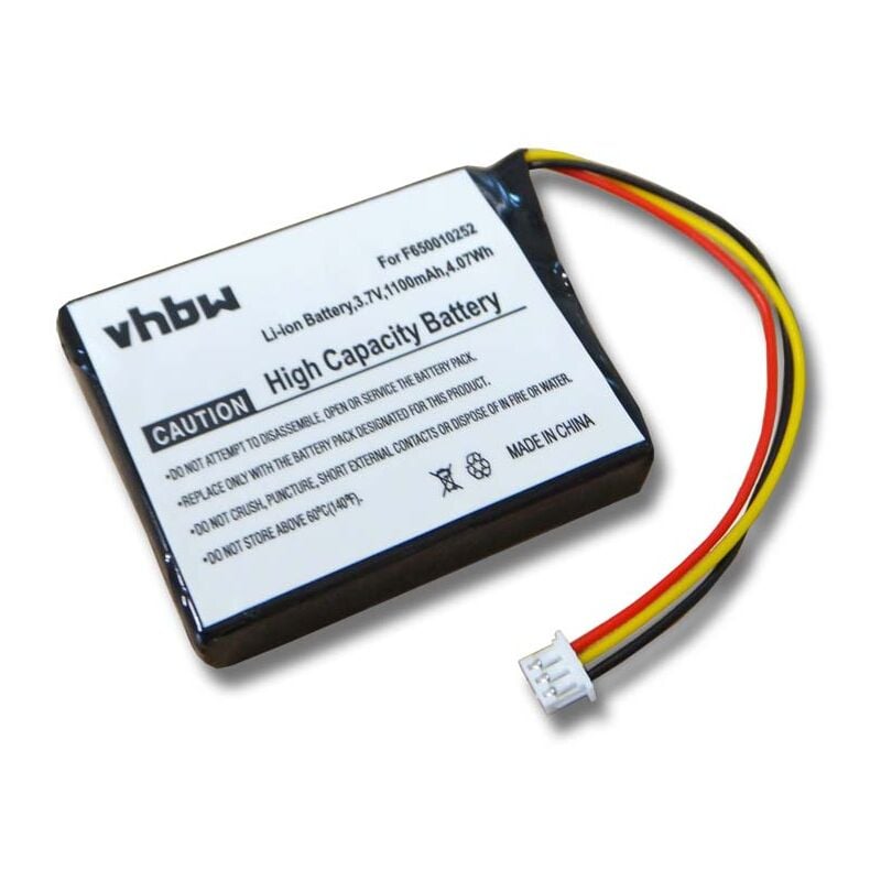 vhbw 1x Batterie compatible avec TomTom One XL EUROPE, XL DACH TML GPS, appareil de navigation (1100mAh, 3,7V, Li-ion)