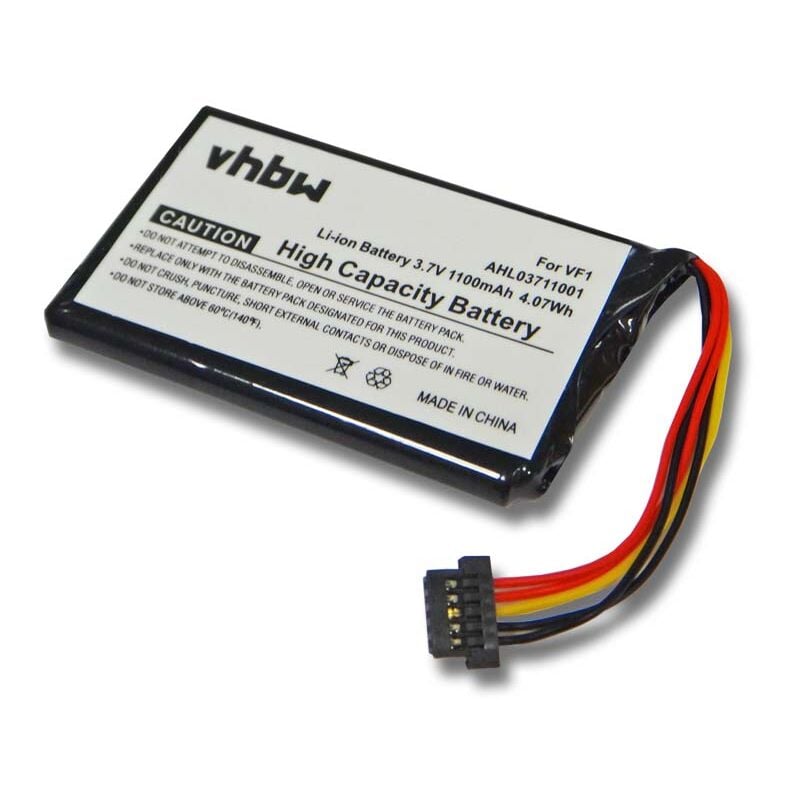 vhbw batterie compatible avec TomTom One XXL 540S système de navigation GPS (1100mAh, 3,7V, Li-ion)