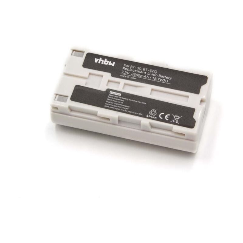 Vhbw - Batterie compatible avec Topcon Field Controller FC2000, FC-2000, FC-2200, FC-2500, GMS-2 outil de mesure (2600mAh, 7,4V, Li-ion)