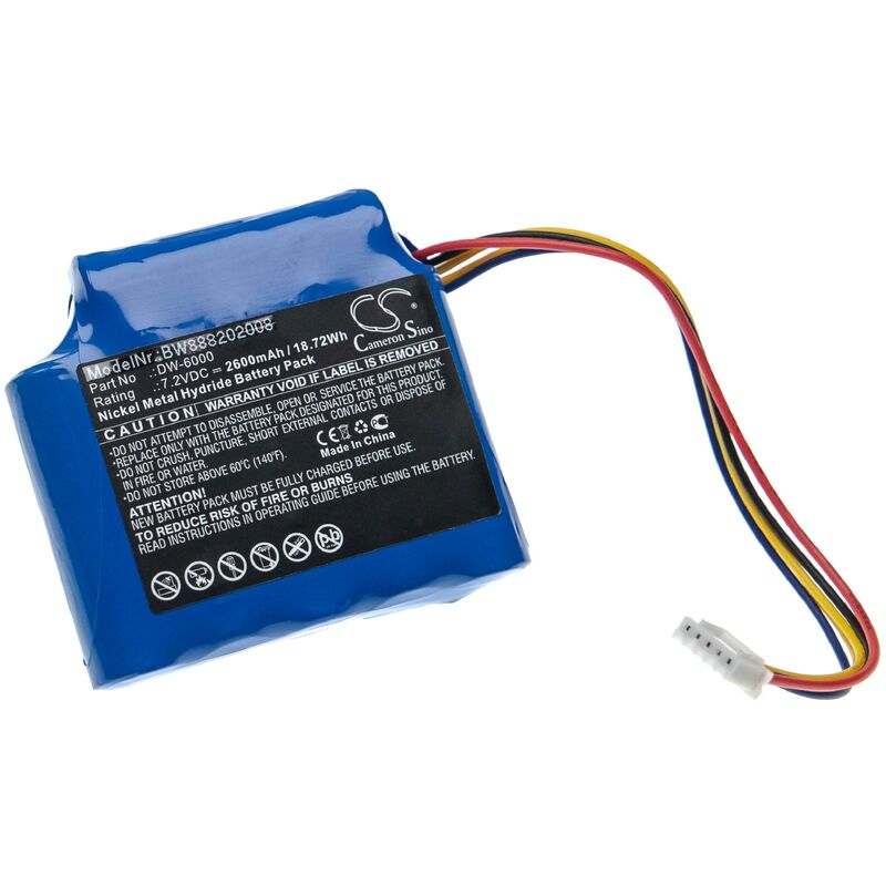 Batterie compatible avec Tosight DW-6000, DWK-6000 outil de mesure (2600mAh, 7,2V, NiMH) - Vhbw