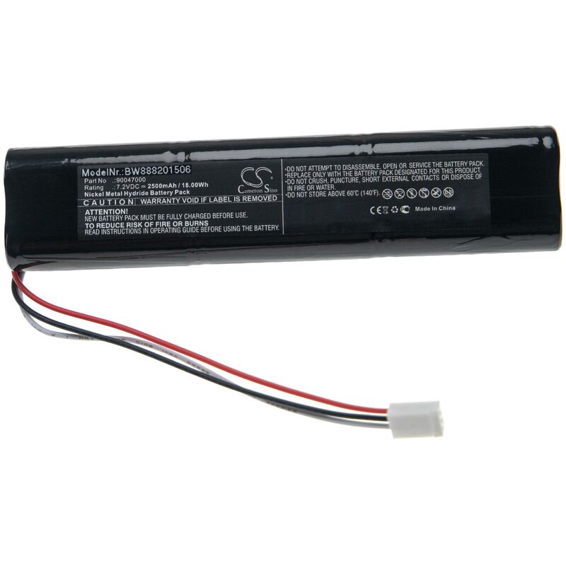 vhbw Batterie compatible avec Trilithic 860 DSPi, 860DSP outil de mesure (2500mAh 7,2V NiMH)