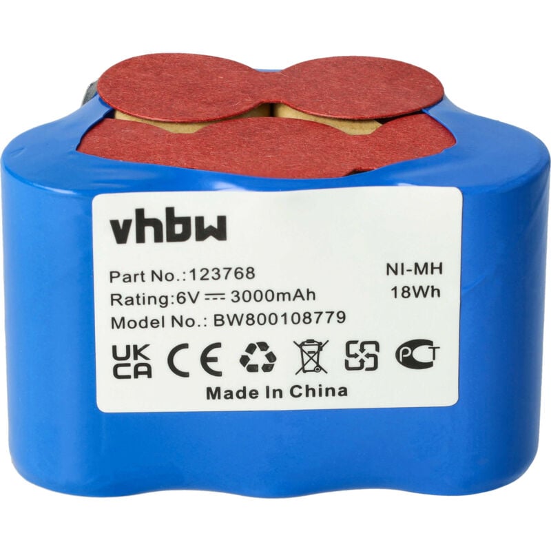 Batterie compatible avec Ulo Box Ni-MH ebl 801, régulateur de charge intégré Zündapp, Kreidler, dkw, ktm, Hercules, Puch - (3000mAh, 6V, NiMH) - Vhbw