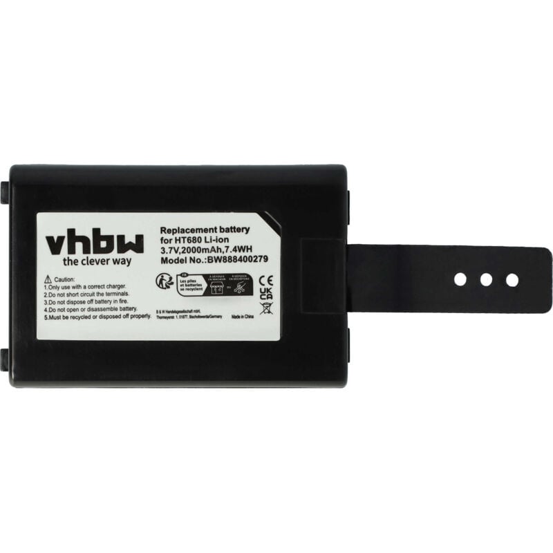 Vhbw - Batterie compatible avec Unitech PA692, HT680, PA690, HT682 ordinateur mobile pda scanner (2000mAh, 3,7V, Li-ion)