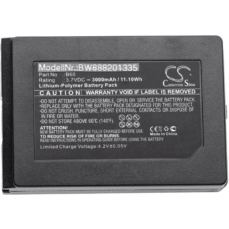 Vhbw - Batterie compatible avec Vectron Mobilepro 3 scanner de code-barre pos (3000mAh, 3,7V, Li-polymère)