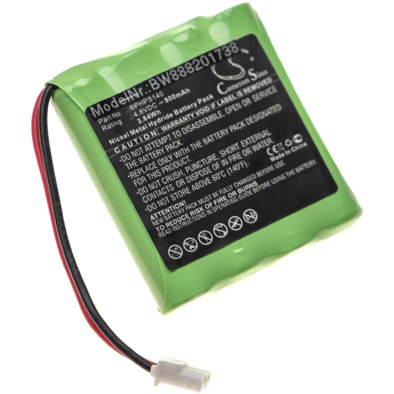 Batterie compatible avec Velleman HPS140 oscilloscope, outil de mesure (800mAh, 4,8V, NiMH) - Vhbw