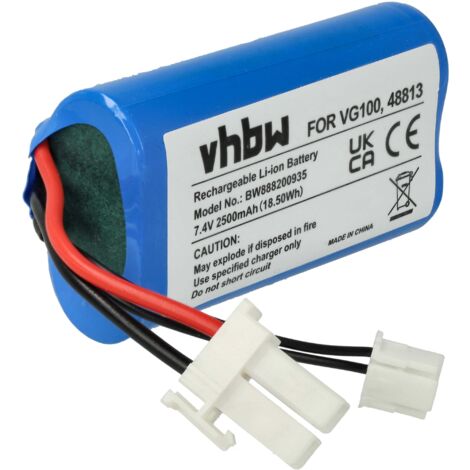 vhbw batterie compatible avec Vorwerk Kobold VG100 aspirateur Home Cleaner (2500mAh, 7.4V, Li-Ion)