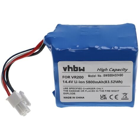 vhbw Batterie compatible avec Vorwerk Kobold VR200 aspirateur, robot électroménager (5800mAh, 14,4V, Li-ion)