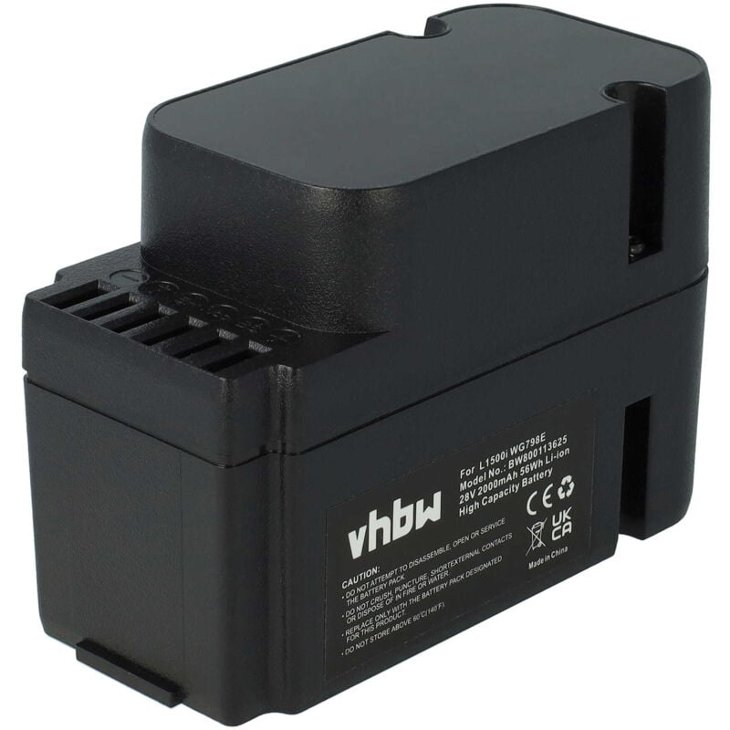 Vhbw - Batterie compatible avec Worx Landroid WG791, WG791E.1, WG791W, WG792, WG792E, WG792E.1, WG794, WG796E 2000mAh, 28V, Li-ion