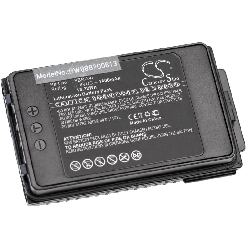 vhbw Batterie compatible avec Yaesu FT-70D, FT-70DR, FT-70DS radio talkie-walkie (1800mAh, 7,4V, Li-ion)