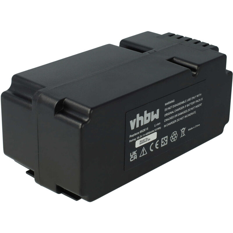 Batterie compatible avec Yard Force 862615 18650-20Q, MR600, SA1000, SA1500, SA500 robot tondeuse (4000mAh, 25,2V, Li-ion) - Vhbw
