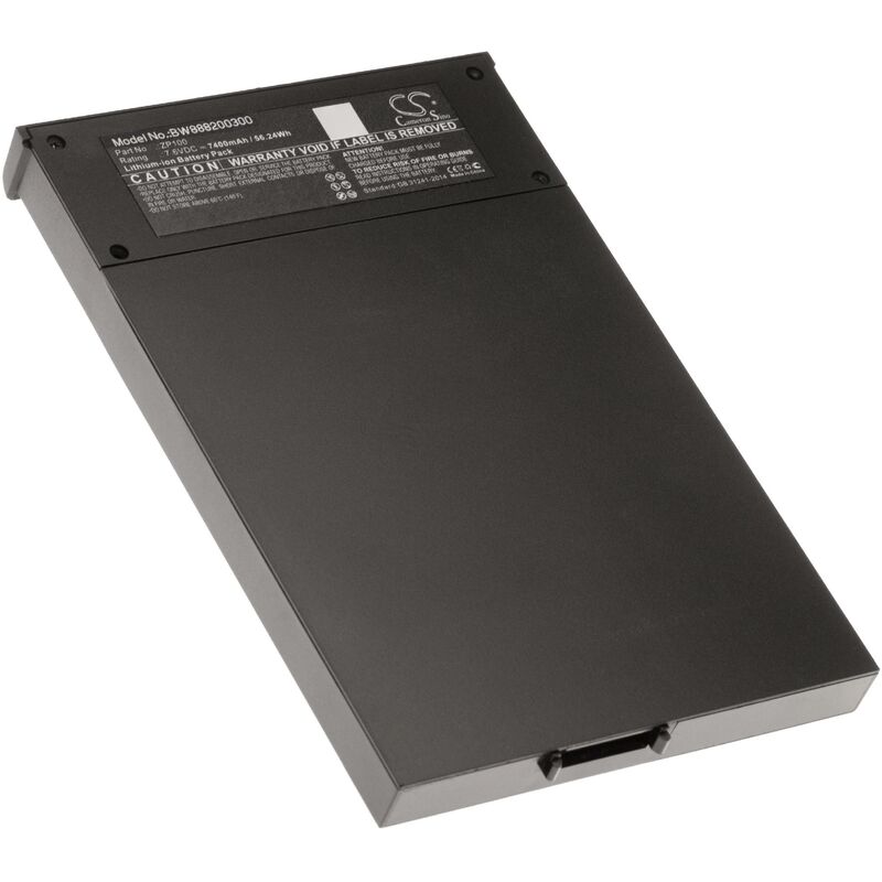 Batterie compatible avec Ziosk TTM-00536, TTM-50003, XOX-ZP100, ZP100 lecteur de cartes nfc Smart Card Reader (7400mAh, 7.6V, Li-Ion) - Vhbw