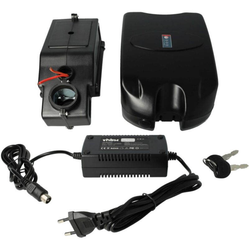 Batterie design grenouille + support + chargeur remplacement pour batterie 24 v design frog pour E-Bikes (9Ah, 24V, Li-ion) - Vhbw