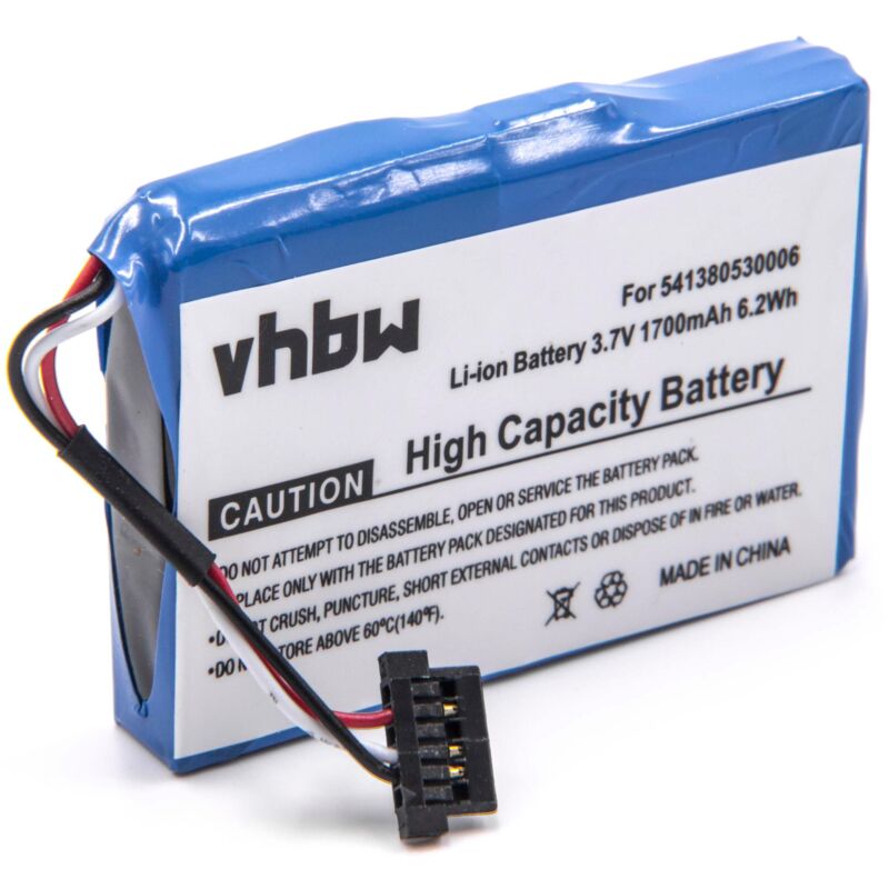 Batterie gps (1700mAh, 3.7V, Li-Ion) compatible avec Medion MD96860, MD96325, MD96050, MDPNA-645T remplace SJM120, BPLP720/11-A1 b - Vhbw