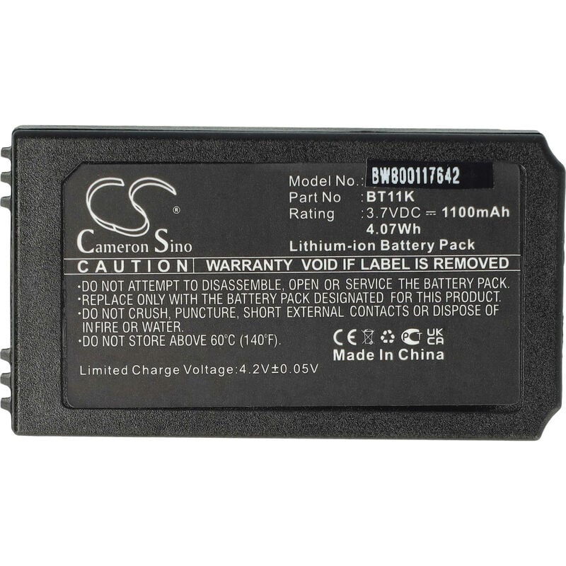Batterie compatible avec Konecranes Mini Joystick Radio rmj opérateur télécommande industrielle (1100mAh, 3,7V, Li-ion) - Vhbw