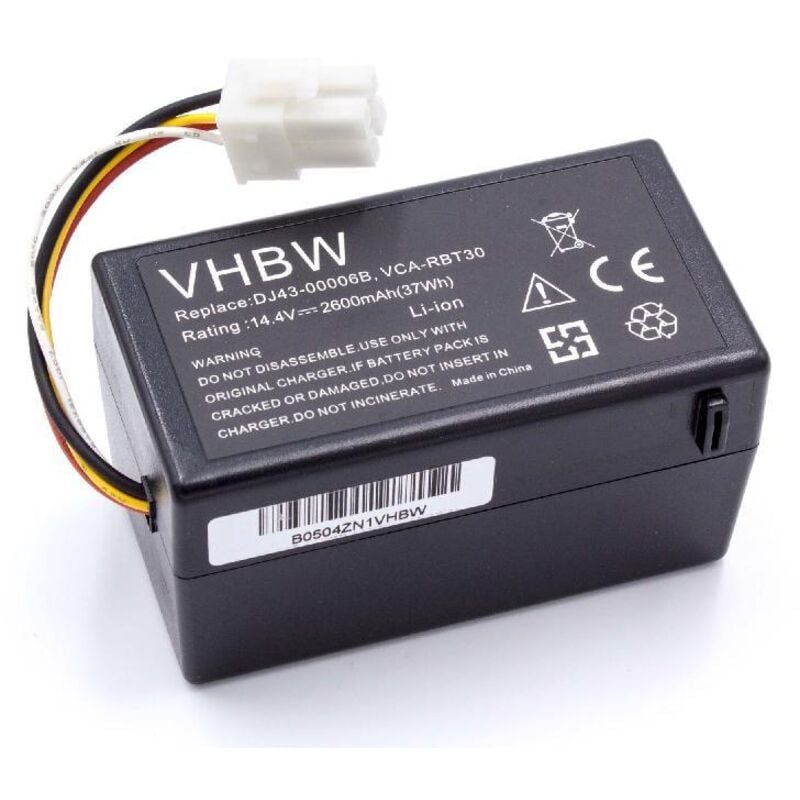 Batterie compatible avec Samsung Navibot Pop-Out VR10F71, Pop-Out VR10F71UA robot électroménager (2600mAh, 14,4V, Li-ion) - Vhbw