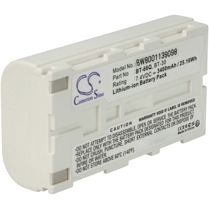 Vhbw - Batterie compatible avec Sokkia Data Collector SHC250, SHC2500 outil de mesure (3400mAh, 7,4V, Li-ion)