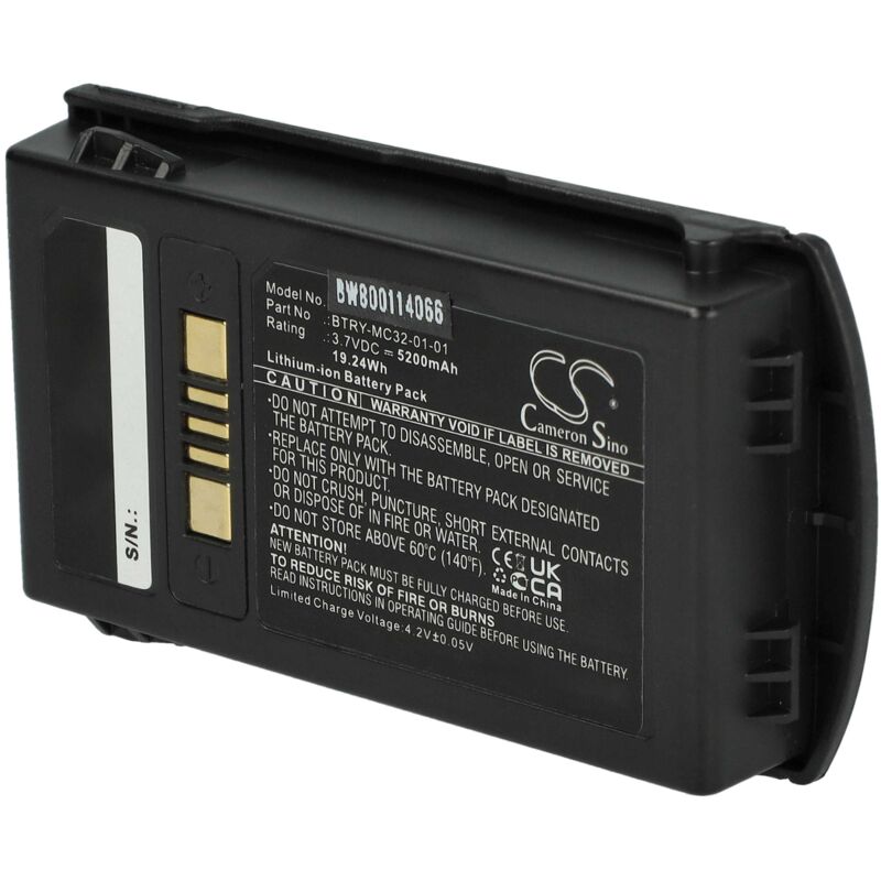 Vhbw - Batterie compatible avec Motorola Symbol MC3200, MC32N0 scanner de code-barre pos (5200mAh, 3,7V, Li-ion)