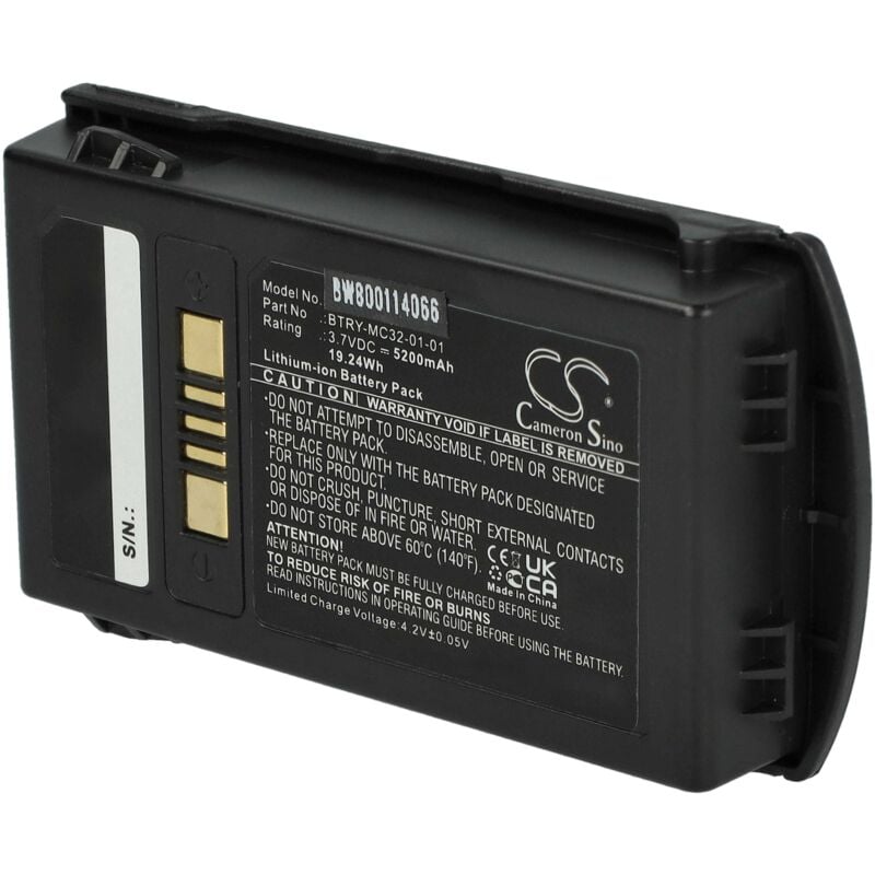 Vhbw - Batterie remplacement pour Motorola BTRY-MC32-01-01 pour scanner de code-barre pos (5200mAh, 3,7V, Li-ion)