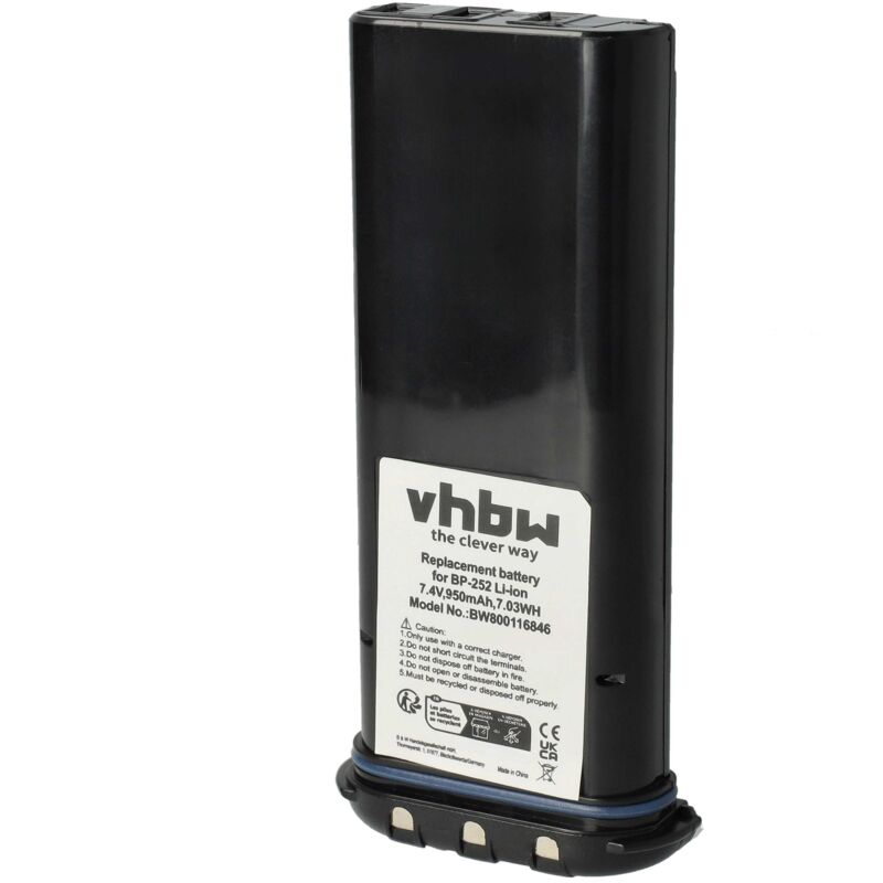 Vhbw - Batterie compatible avec Icom IC-GM1600E, IC-GM1600, IC-M35E, IC-M33E, IC-M35, IC-M33 radio talkie-walkie (950mAh, 7,4V, Li-ion)
