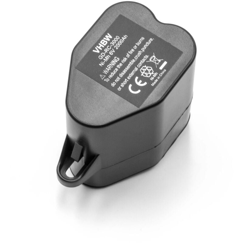 1x Batterie compatible avec Kärcher Robocleaner rc 4.000, RC4000, RC3000 robot électroménager (2000mAh, 6V, NiMH) - Vhbw