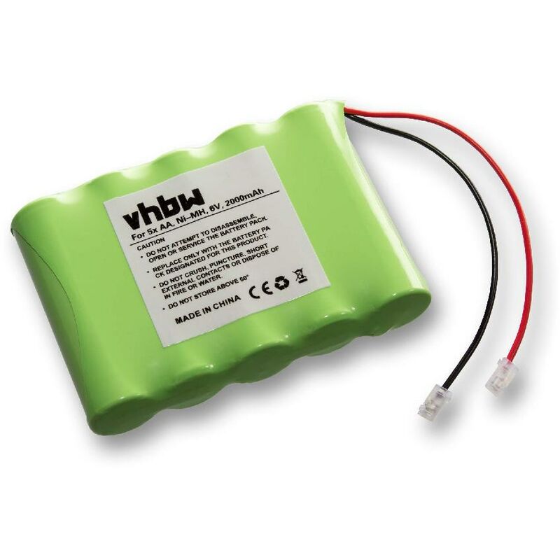 Vhbw - Batterie NiMH Universal Pack batterie 2000mAh 6V 5x aa
