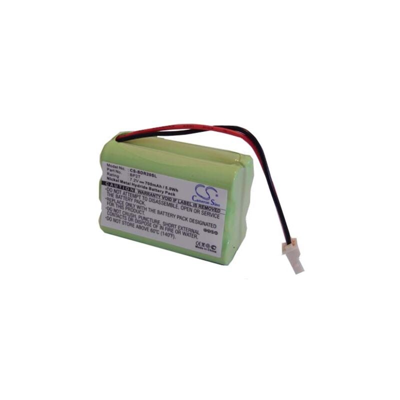 vhbw Batterie compatible avec Dogtra 2000T Transmitter, 2000TX Transmitter, 2002B Transmitter collier de dressage de chien (700mAh, 7,2V, NiMH)