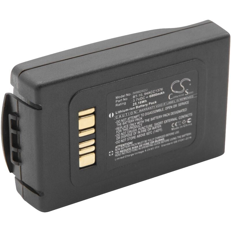 Batterie remplacement pour Datalogic BT-10, 94ACC0112, 94ACC1376, 94ACC1377, BT-27, BT-34 pour scanner de code-barre pos (6800mAh, 3,7V, Li-ion)