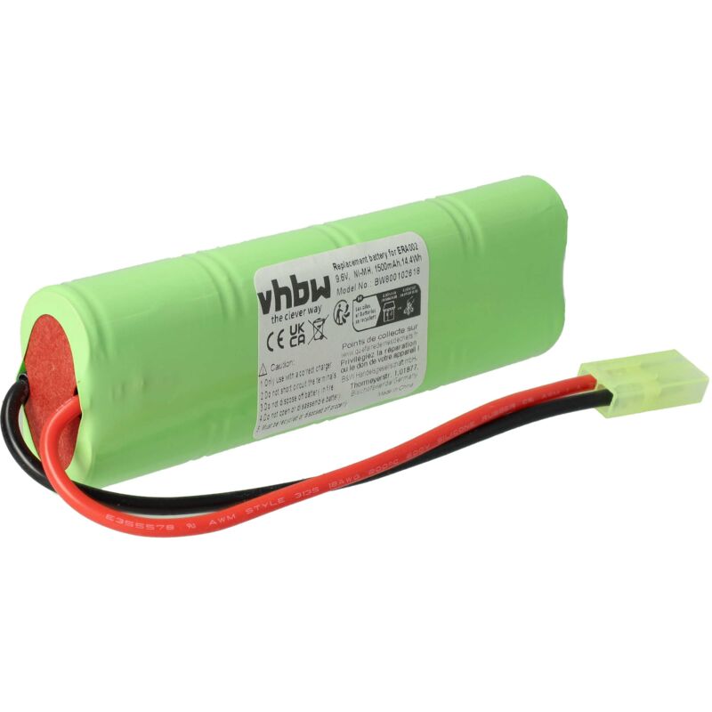 1x Batterie remplacement pour Airsoft Guns SDGE501R2 pour pistolet airsoft (1500mAh, 9,6V, NiMH) - Vhbw