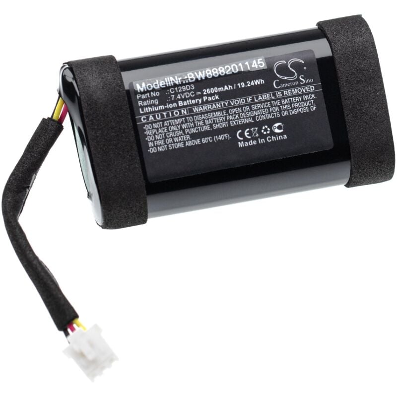 Batterie remplacement pour Bang & Olufsen C129D3 pour enceinte, haut-parleurs (2600mAh, 7,4V, Li-ion) - Vhbw