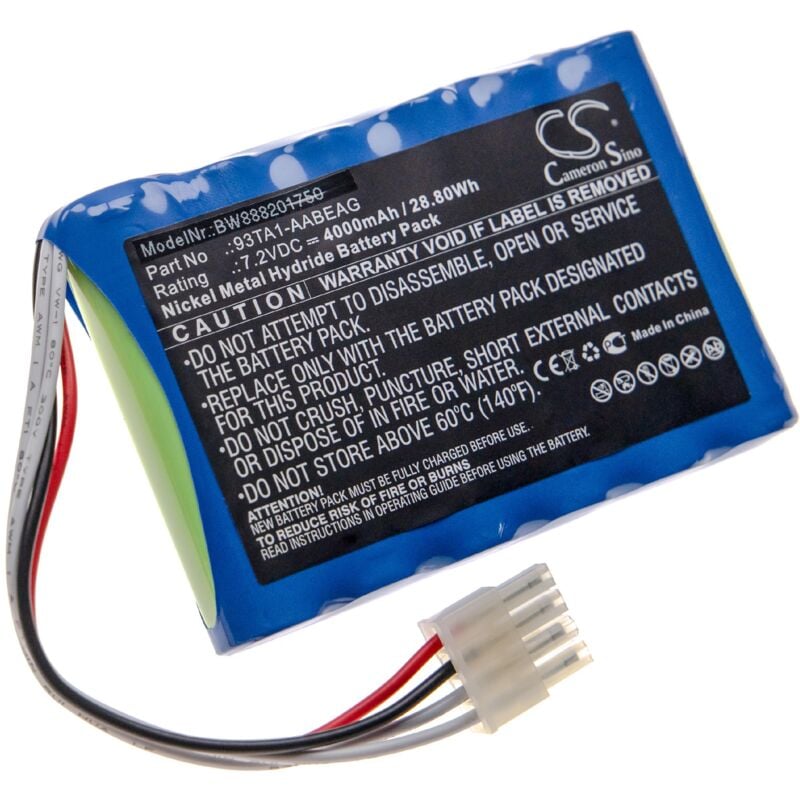 vhbw Batterie remplace Endress+Hauser 93TA1-AABEA pour outil de mesure (4000mAh 7,2V NiMH)