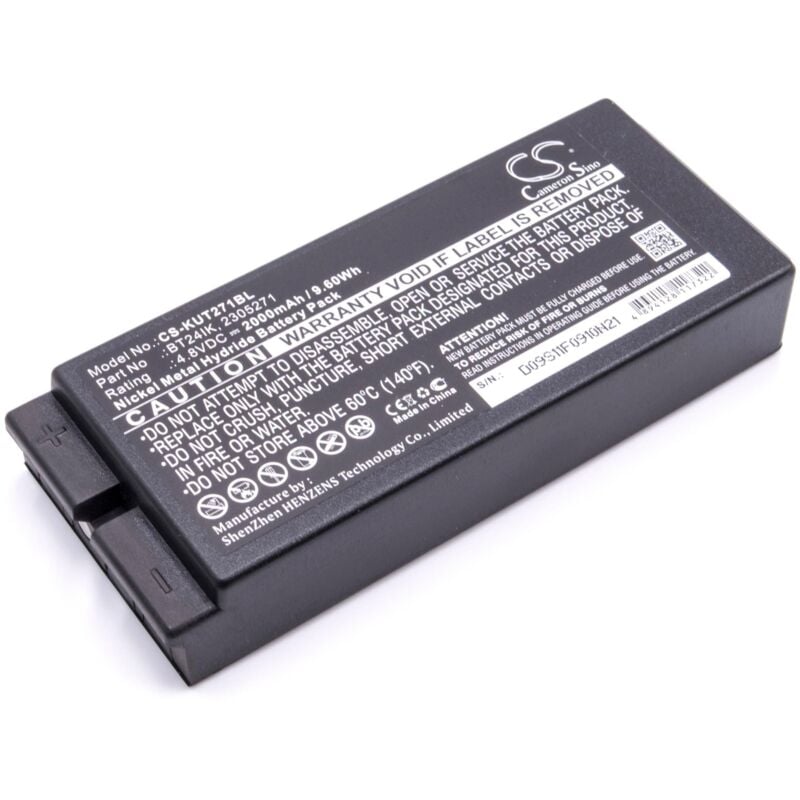 Vhbw - Batterie compatible avec Ikusi TM70/3, TM70/8, T70 console box opérateur télécommande industrielle (2000mAh, 4,8V, NiMH)