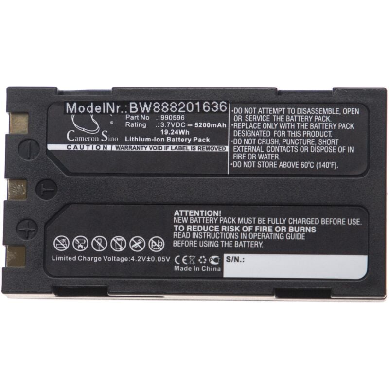 Vhbw - 1x Batterie remplacement pour Ridgid 990596, 990514 pour outil de mesure (5200mAh, 3,7V, Li-ion)