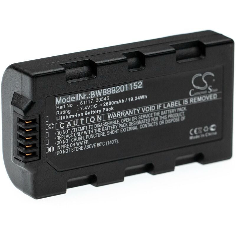 Vhbw - Batterie remplacement pour Sokkia 20545, 61117 pour ordinateur mobile pda scanner (2600mAh, 7,4V, Li-ion)