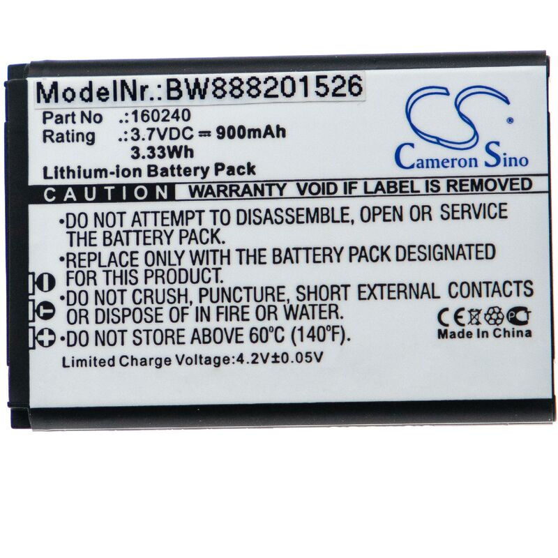 Batterie remplace Steelseries 160240 pour casque écouteurs casque micro sans fil (900mAh, 3,7V, Li-Ion) - Vhbw