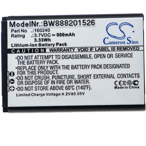 vhbw batterie remplace Steelseries 160240 pour casque écouteurs casque micro sans fil (900mAh, 3,7V, Li-Ion)