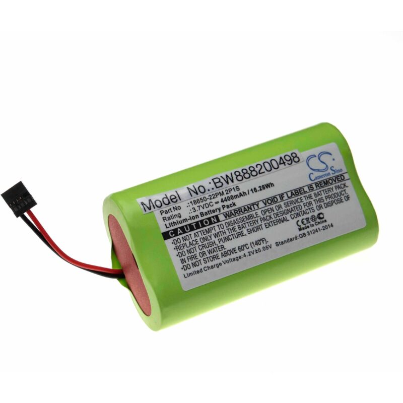 vhbw Batterie remplacement pour Trelock 18650-22PM 2P1S pour lampe de poche, frontrale (4400mAh, 3,7V, Li-ion)