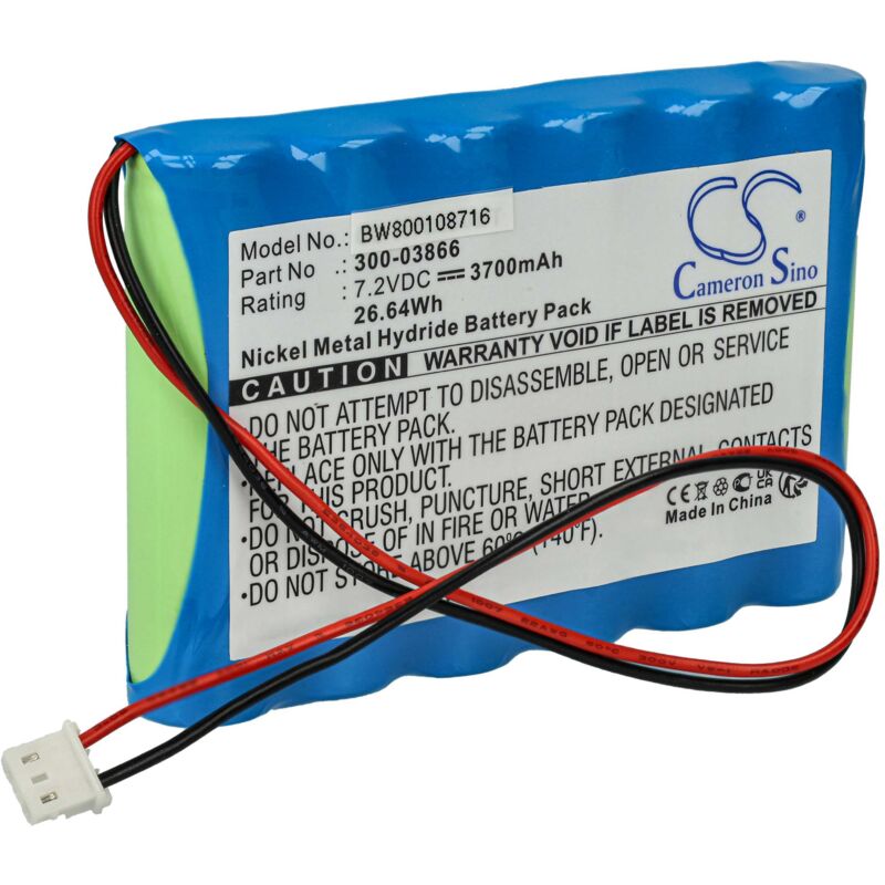 Vhbw - Batterie remplacement pour 300-03866 pour système d'alarme (3700mAh, 7,2V, NiMH)