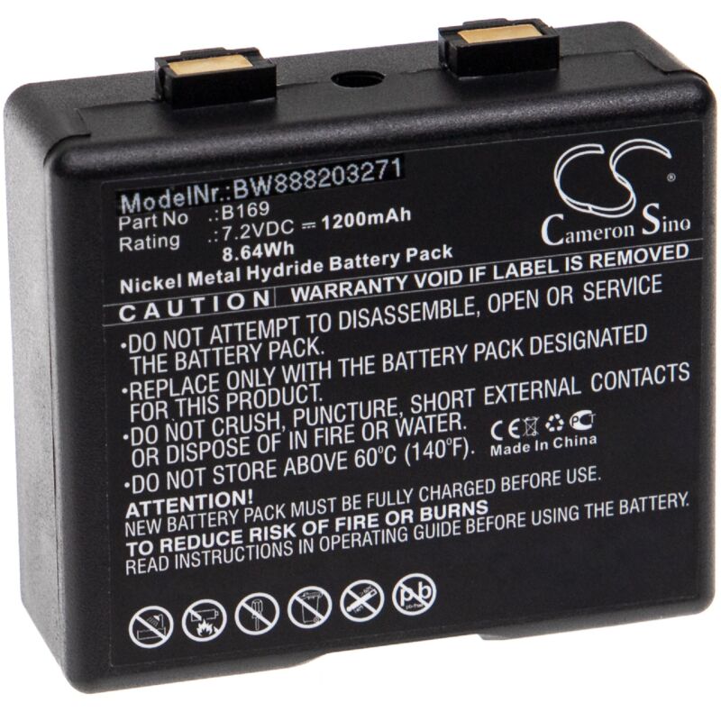 Batterie remplacement pour aeg / Bosch B169 pour radio talkie-walkie (1200mAh, 7,2V, NiMH) - Vhbw